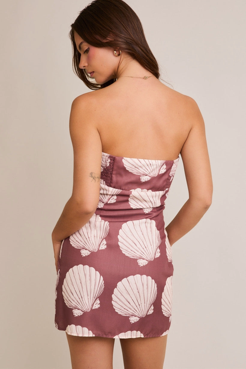 Spring Break Mini Dress Siren In Shells Woven Mini Dress