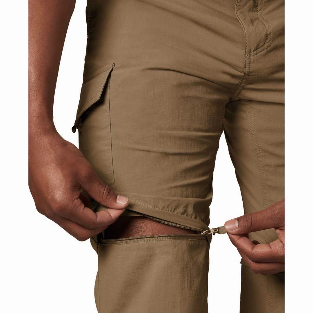 Columbia Men Brown Silver Ridge Convertible Pant (Sun Protection) Terry Cargo Pants