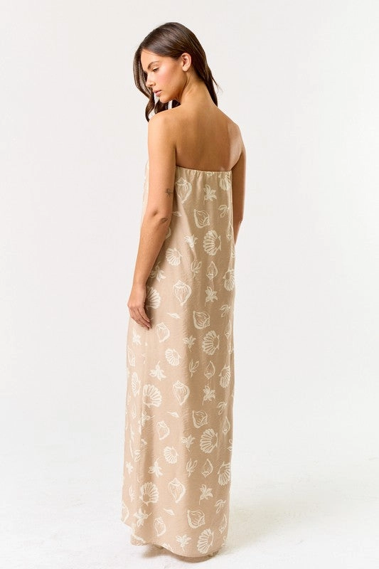 Merino Wool Maxi Dress Sandy Shell Tube Maxi Dress