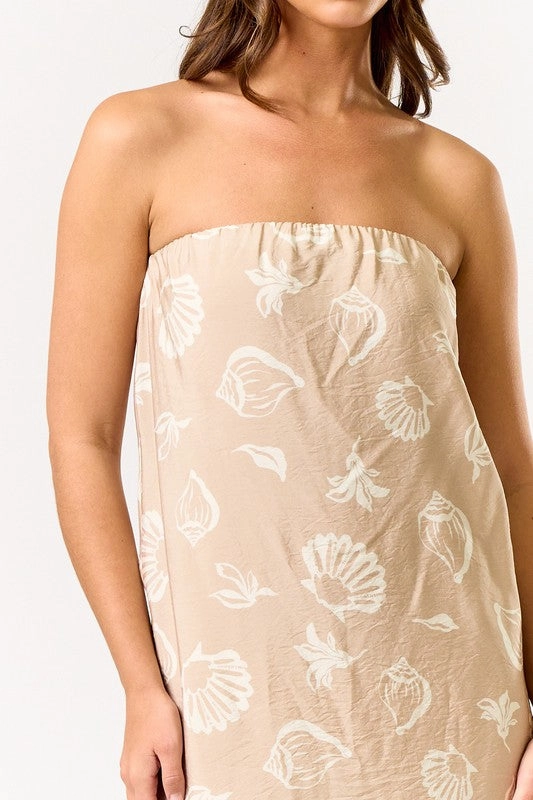 Halter Neck Maxi Dress Wedding Guest Sandy Shell Tube Maxi Dress