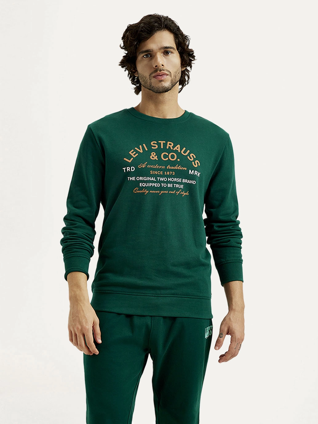 Men's Printed Round Neck Sweatshirt Italian Sweatshirts