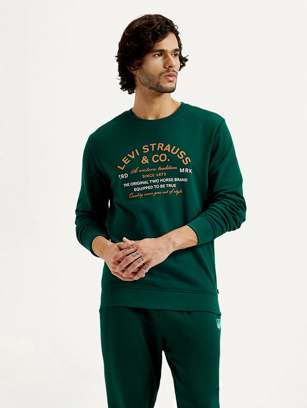 Men's Printed Round Neck Sweatshirt Uga Sweatshirts