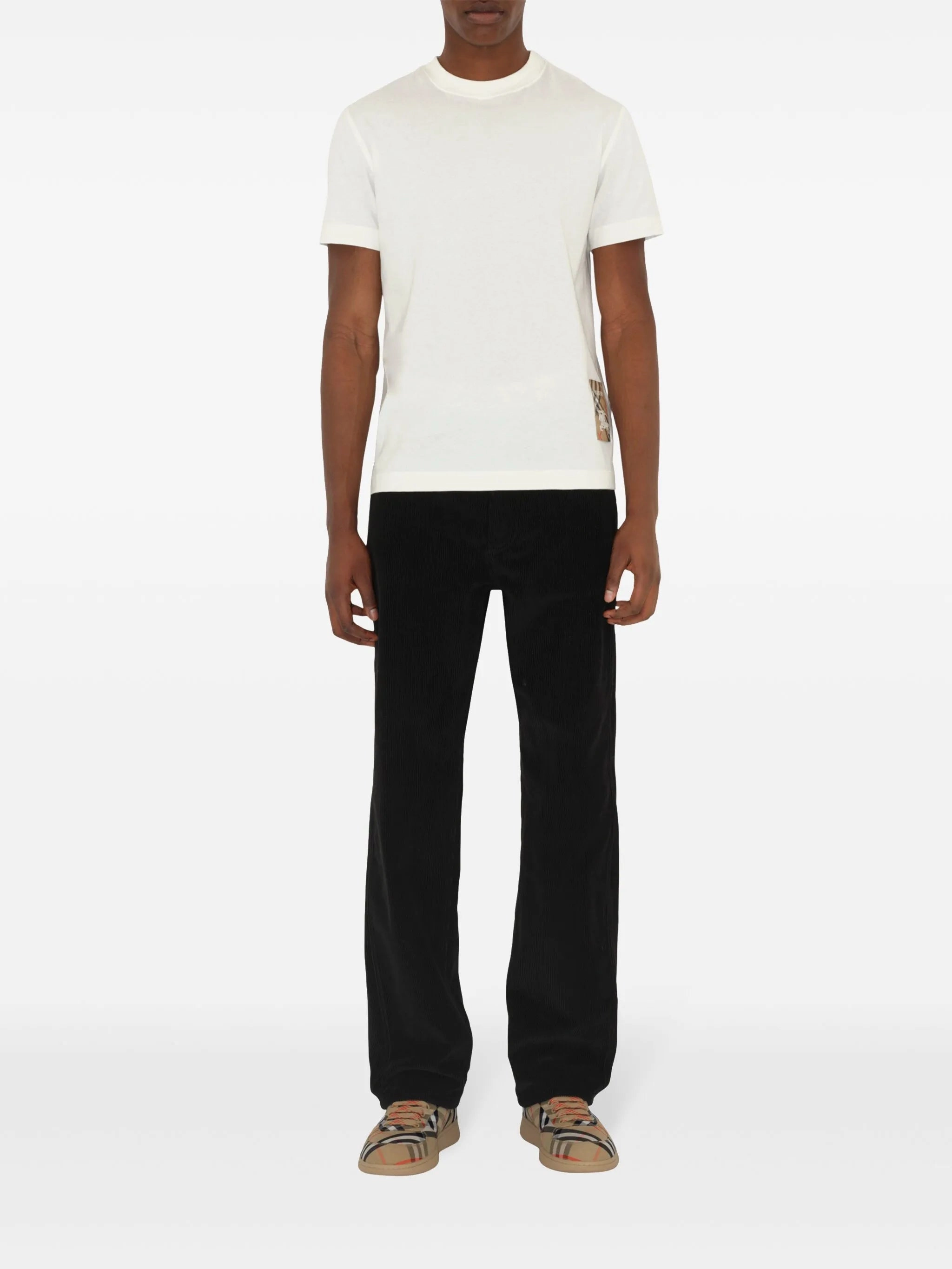 check-patch cotton T-shirt Vikings T Shirts