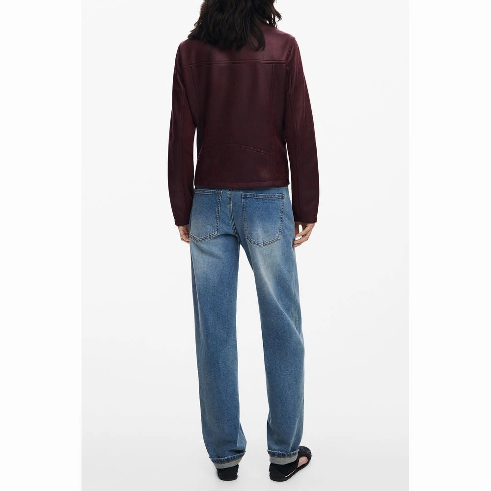 Desigual Red Polyester Women Jacket Vulture Jackets