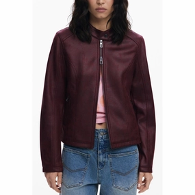 Burberry Jackets Desigual Red Polyester Women Jacket