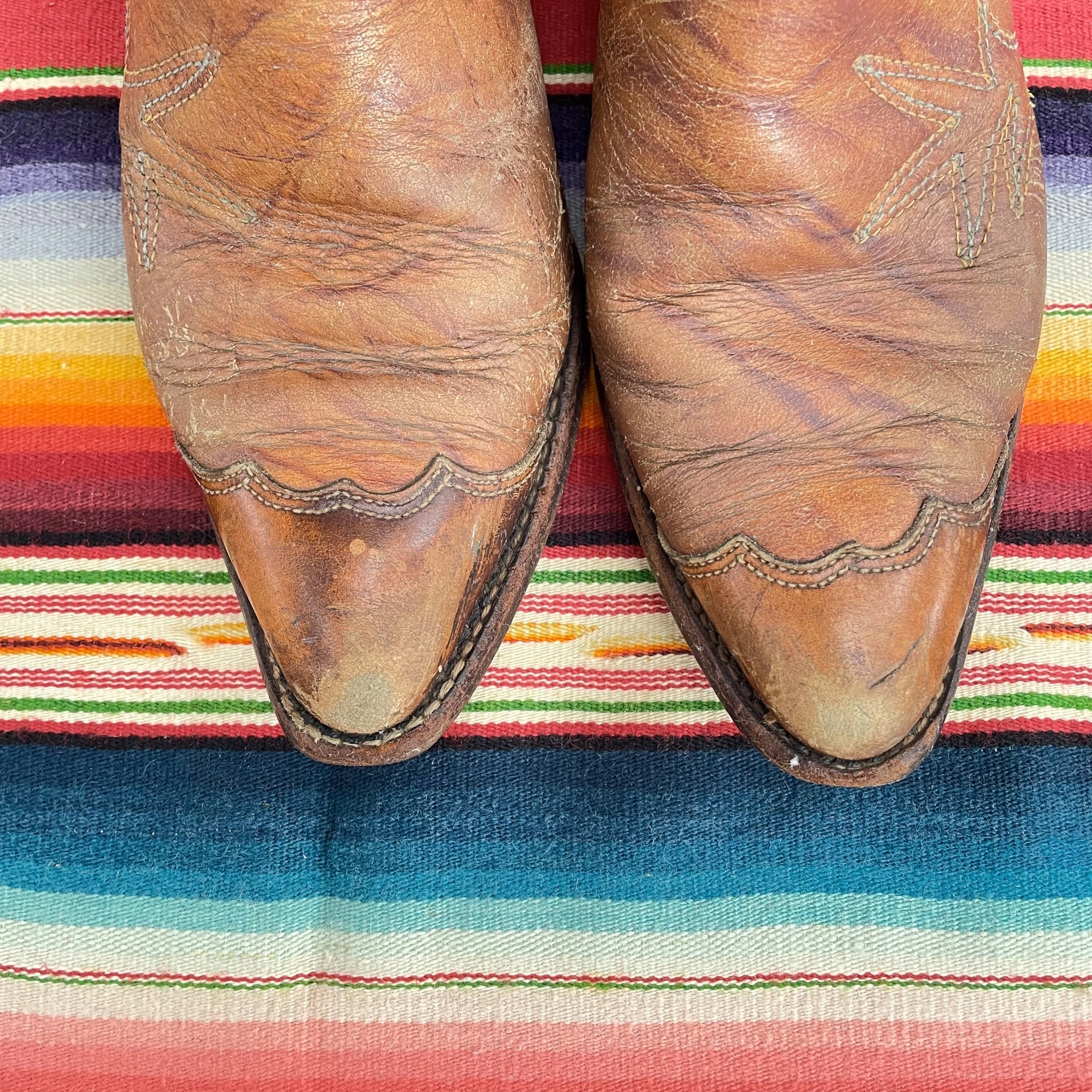 Vintage Womens Western Boots, Legit Wear Broken in by Texas 7 1/2W Bloused Boots