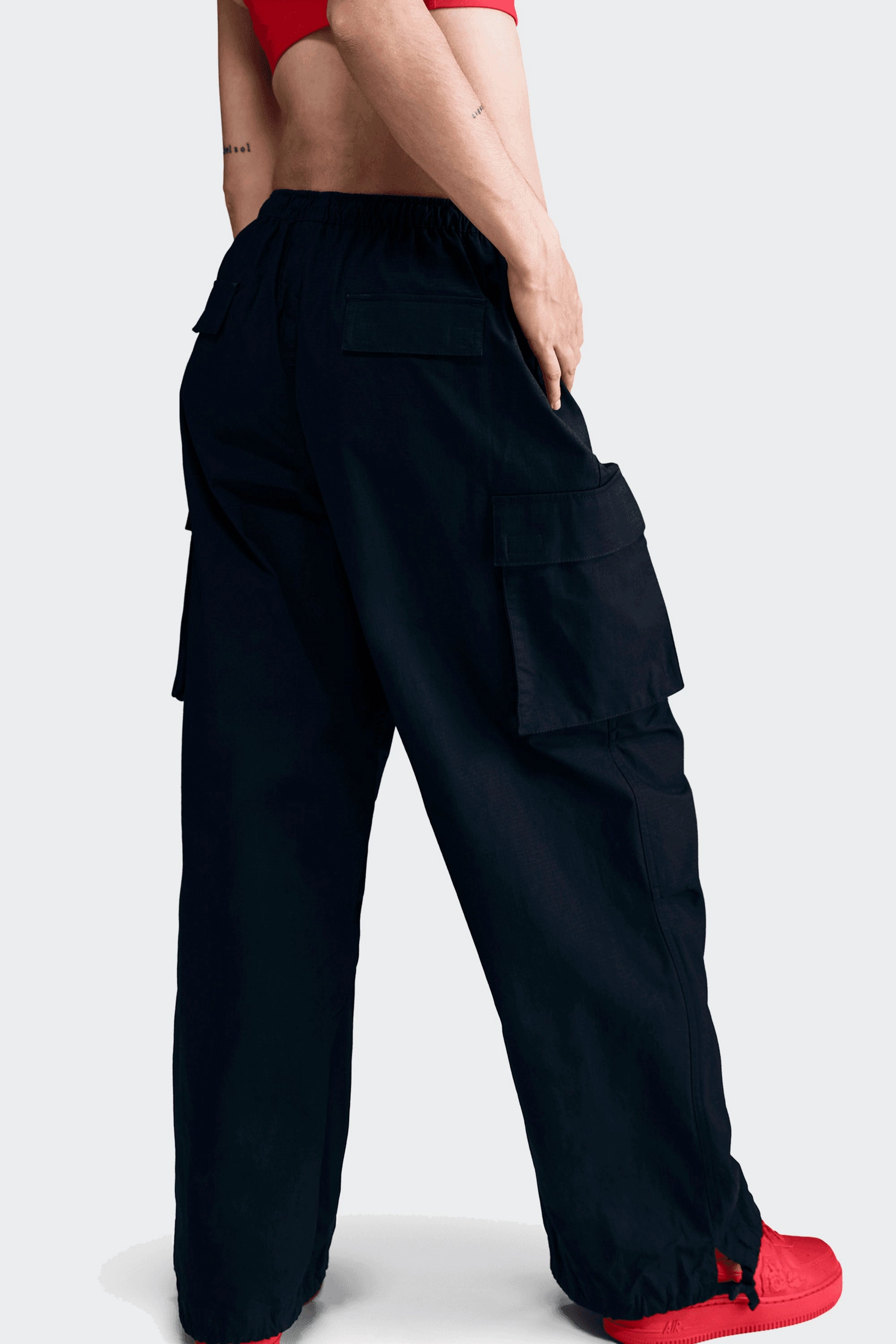 Elastic Waist Cargo Pants With Drawstring W NSW OVERSIZED CARGO PANTS