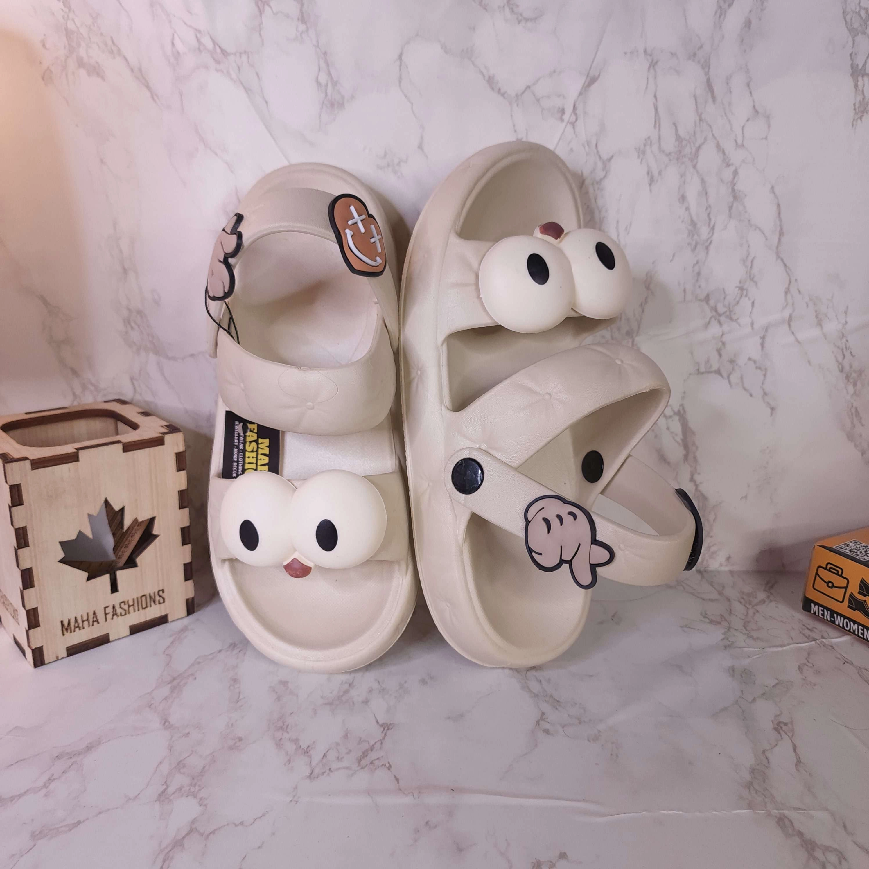 Beige Combo Slides Sandals Babymoon