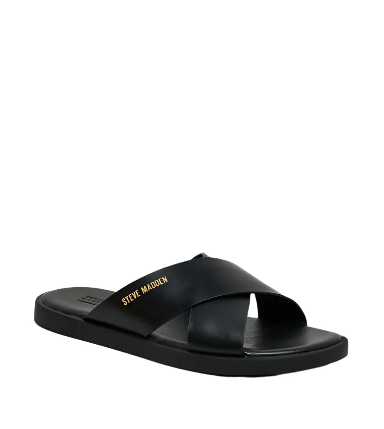 Sandals Near Me GRANULUAR BLACK LEATHER ARABIC SANDALS