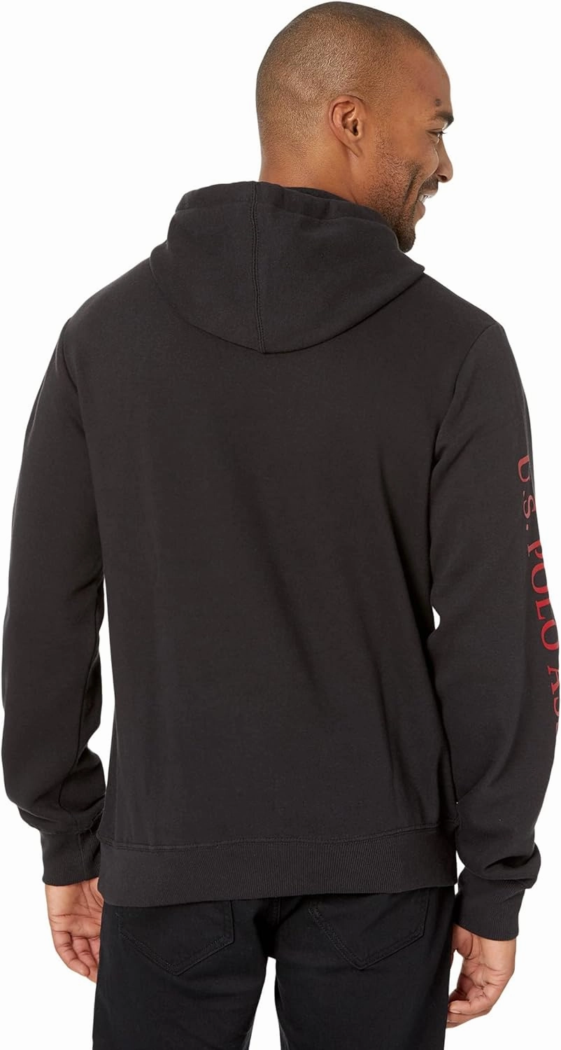 U.S. Polo Assn. Popover Fleece Hoodie With Print Mechanic Sweatshirts