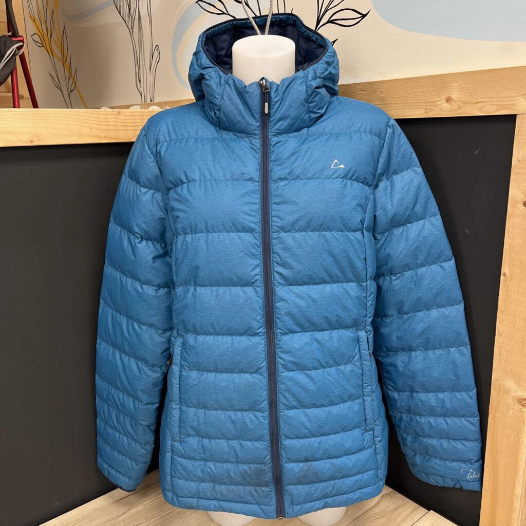 History Of Jackets Paradox - Women's Packable Hooded Puffer Jacket: Blue-women-2XL