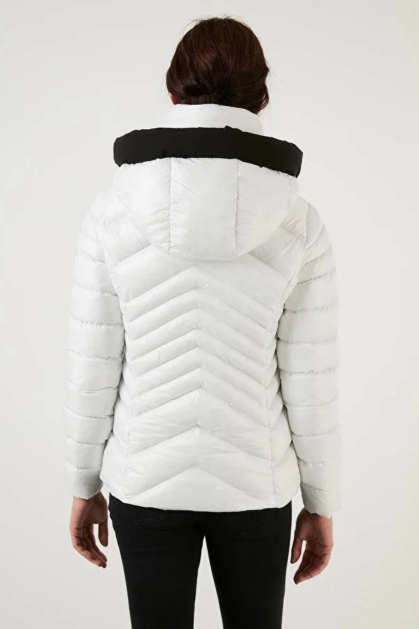 Different Types Of Fur Coats Lela Women's Hooded Pocket Slim Fit Puffer Large Size Coat