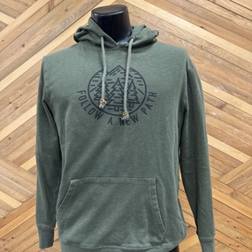 Best Stylish Sweatshirts tentree - Men's "Follow A New Path" Hoodie - MSRP $88: Green-men-MD