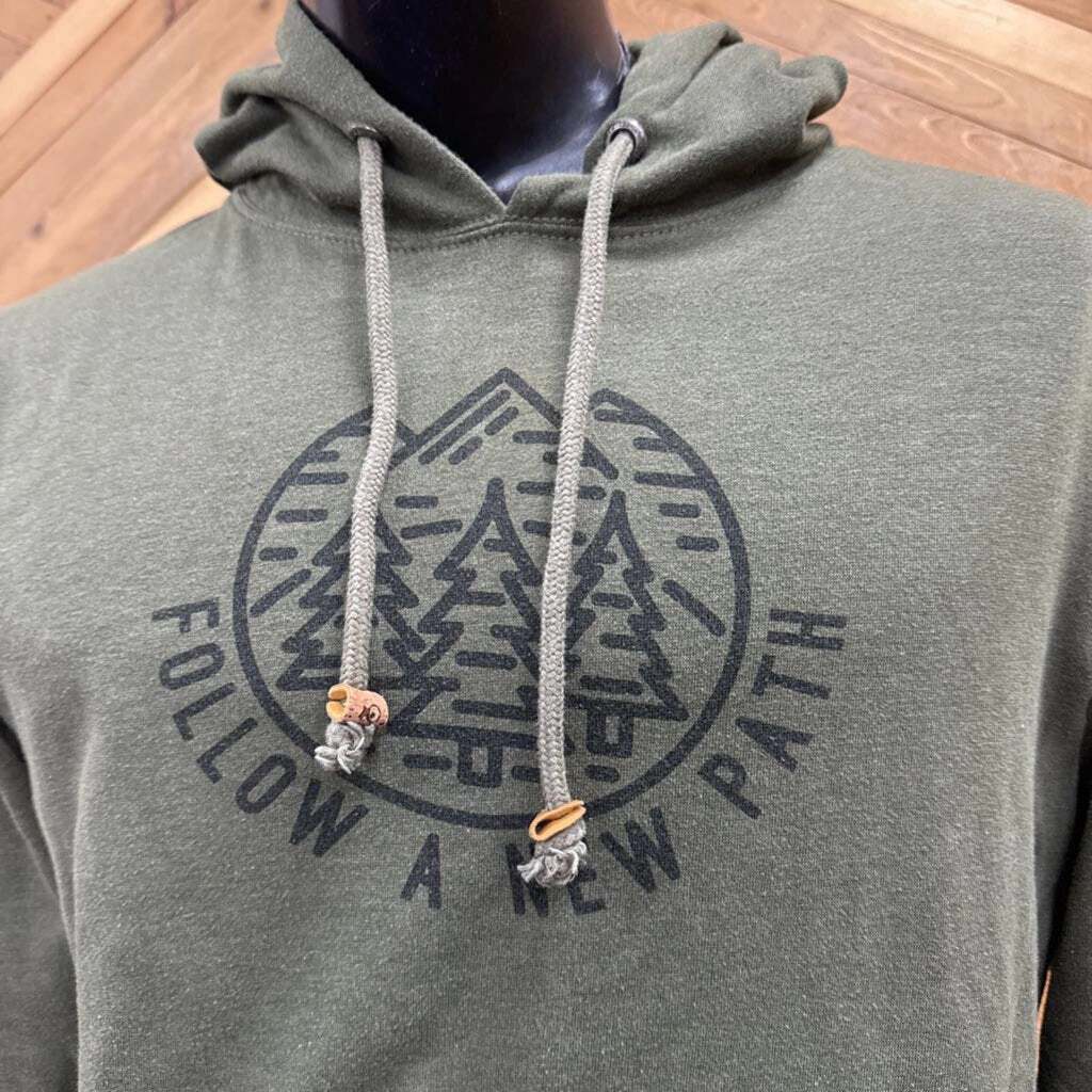 tentree - Men's "Follow A New Path" Hoodie - MSRP $88: Green-men-MD Great Sweatshirts