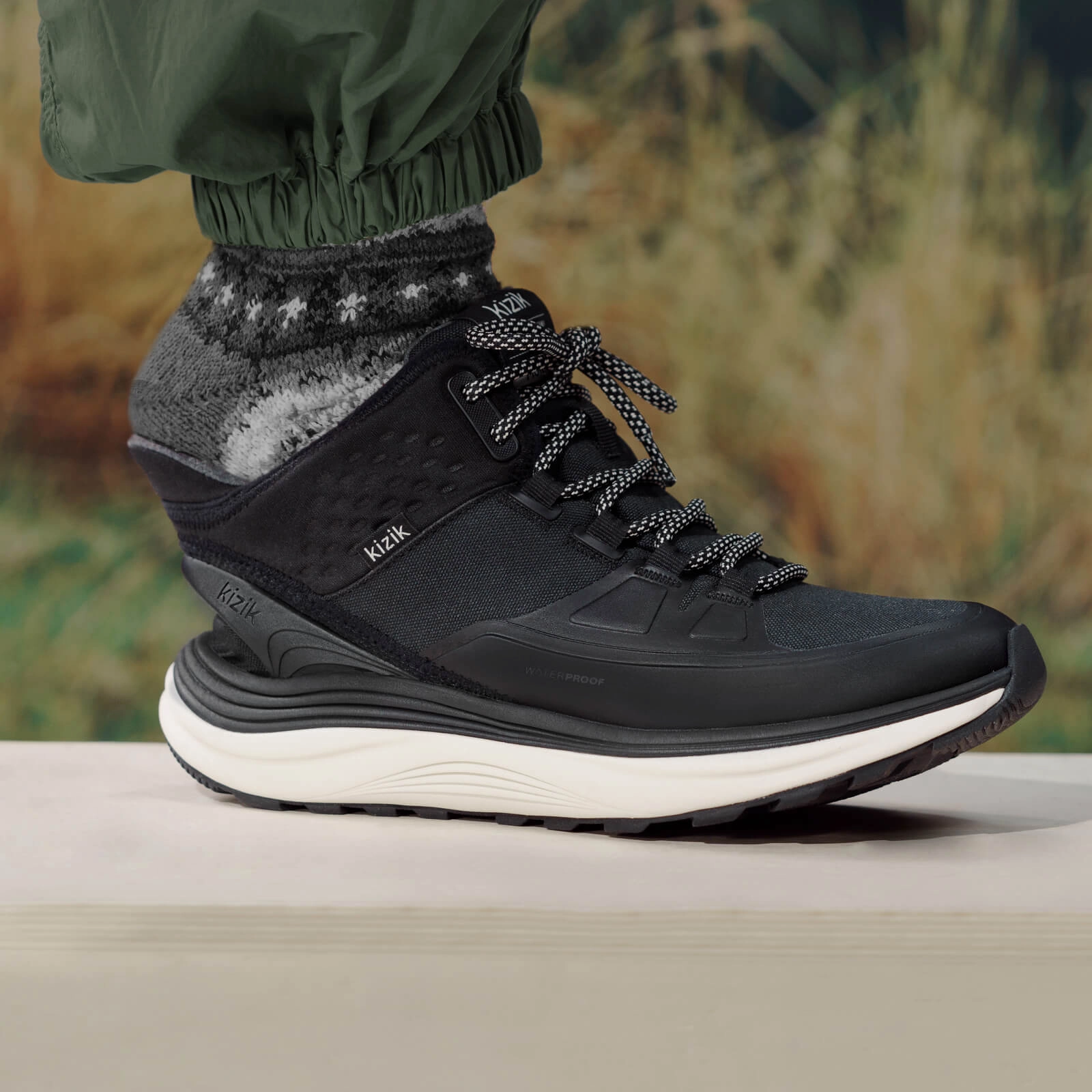 Shoe Covers Cycling Waterproof Women's London AT Mid Waterproof - Black/Whitecap Gray