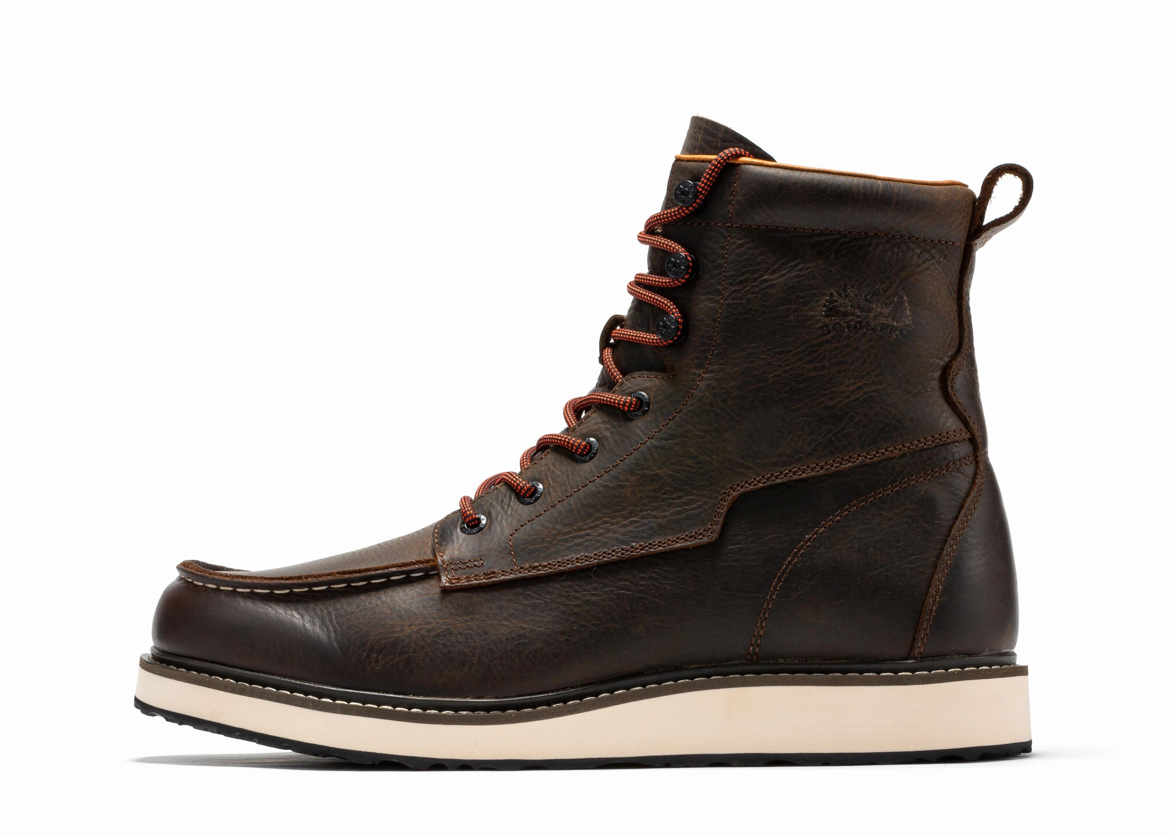 Botas Pro Dark Brown Men's 6 inch Wedge Boots VBP601 Most Popular Work Boots