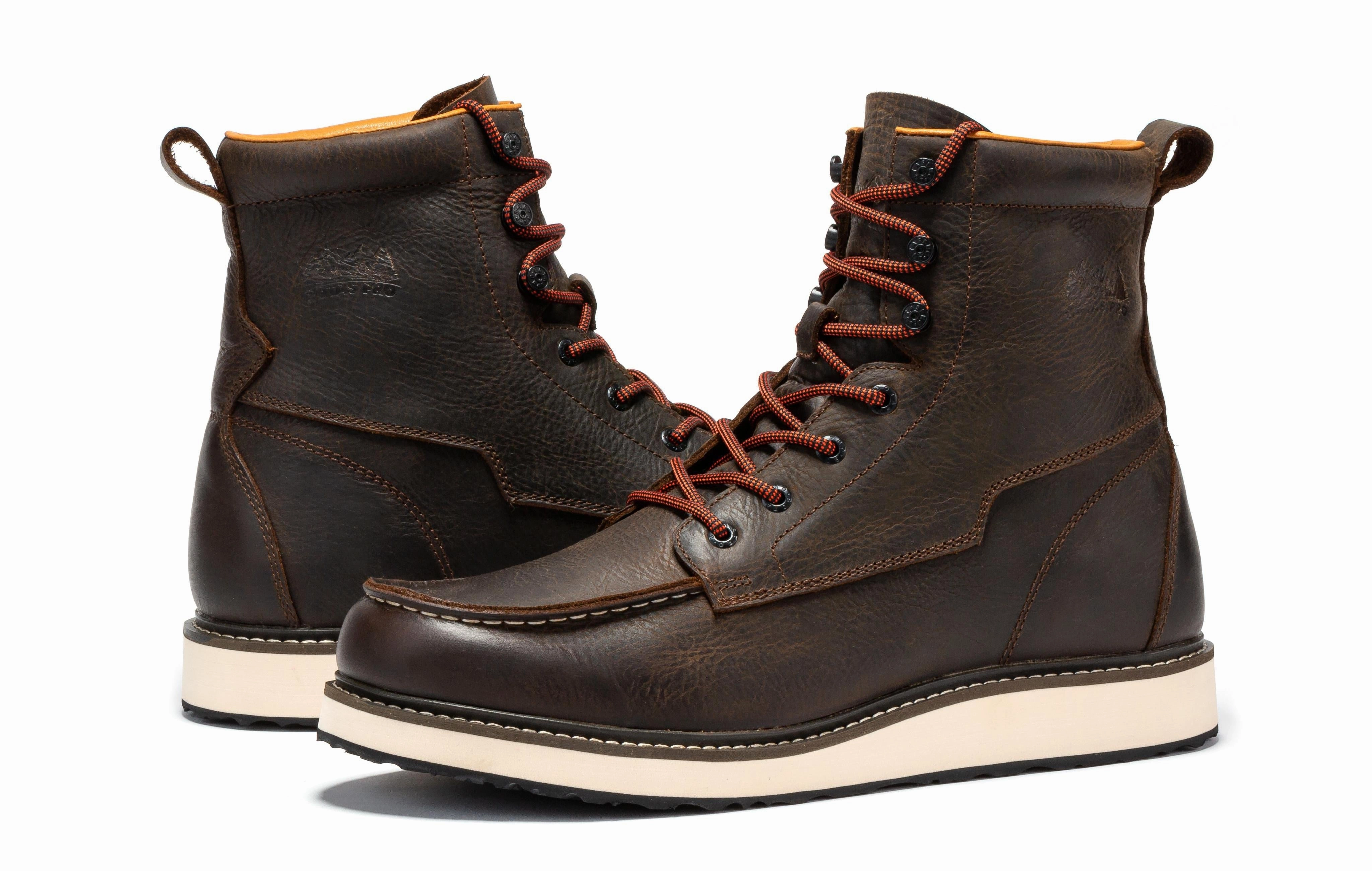 Botas Pro Dark Brown Men's 6 inch Wedge Boots VBP601 8 Rugged Flex Work Boots