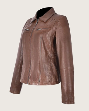 Honey brown minimalistic  jacket Nfl Retro Jackets