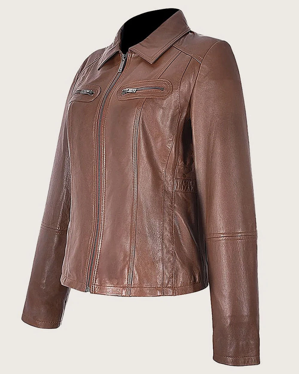 Honey brown minimalistic  jacket Best Motorcycle Jackets