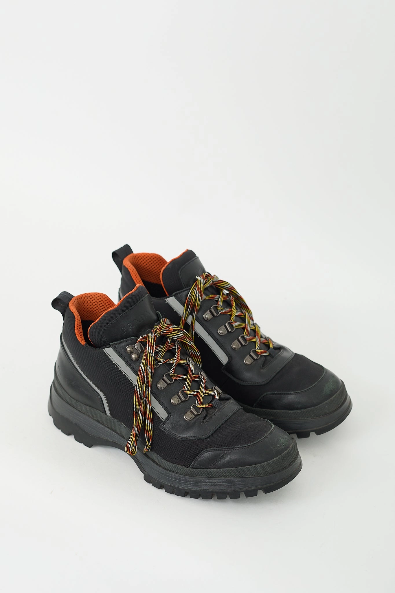 Hiking In Sorel Boots Black & Orange Leather Hiking Boot