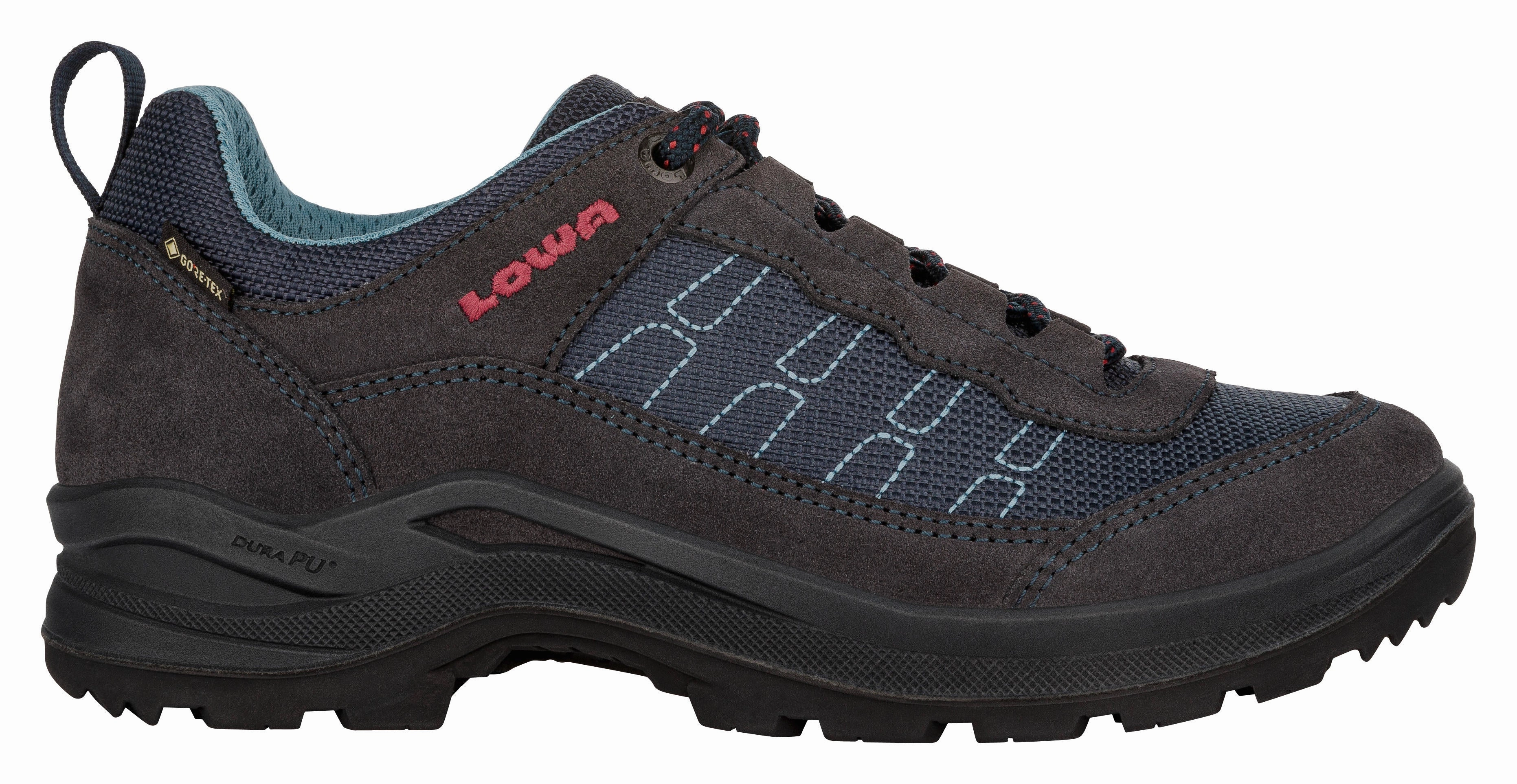 Lowa Women Blue TREK EVO GTX MID Ws Best Hiking Shoes Vs. Trail Runners