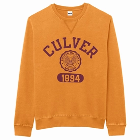 Weathered Fleece Crew - Heather Autumn Blaze Cheap Ugly Christmas Sweatshirts