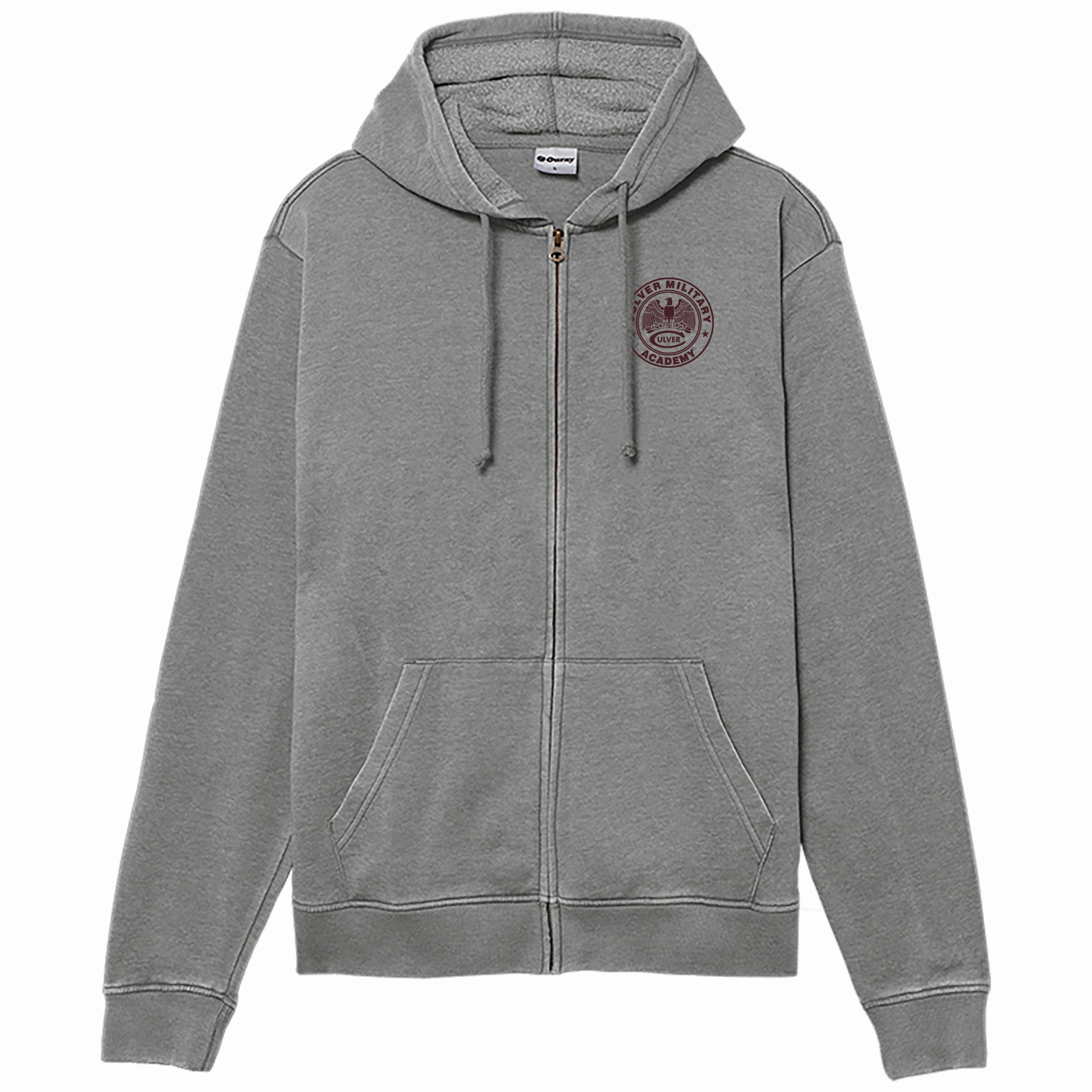 Weathered Fleece Full Zip - Smoke Pearl Designed Sweatshirts