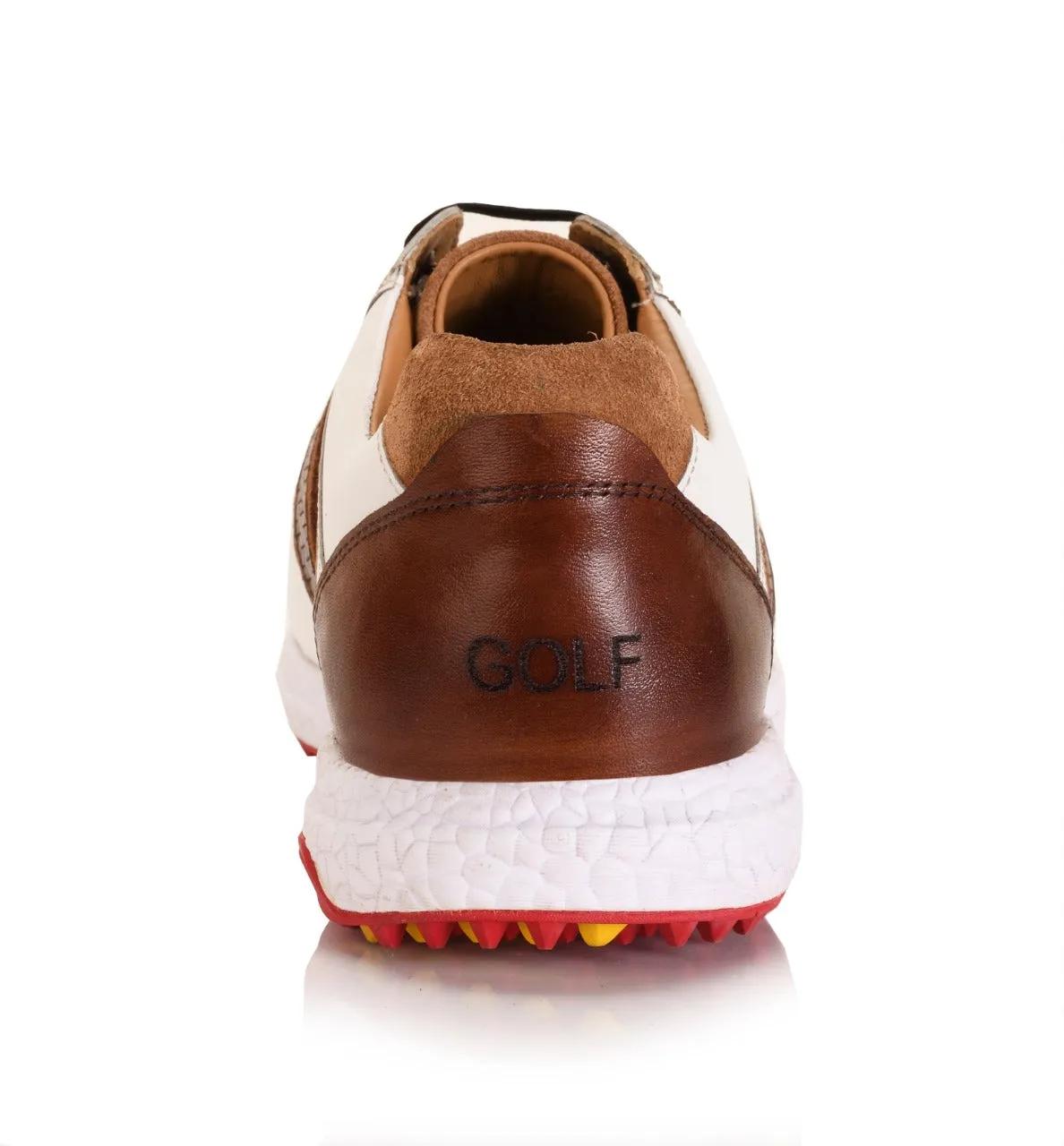 Berlin White Tan-Golf Shoes Step In Waterproof Shoes
