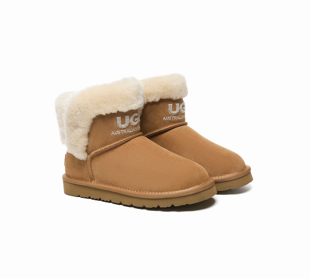 Ugg Classic Short Boots AUSTRALIAN SHEPHERD UGG Boots Sheepskin Wool Shearling Lined Ankle Mini Oatha