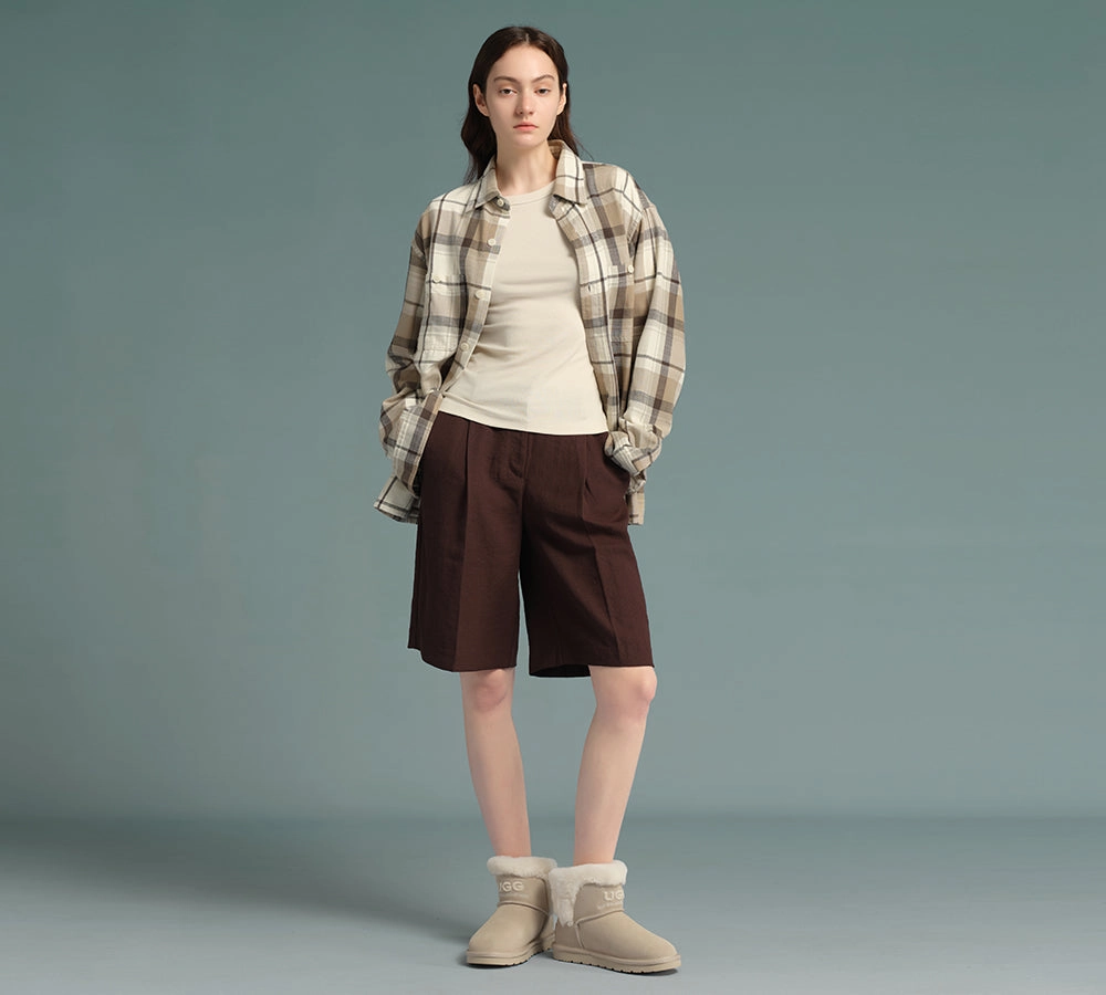 Lifestride Boots AUSTRALIAN SHEPHERD UGG Boots Sheepskin Wool Shearling Lined Ankle Mini Oatha