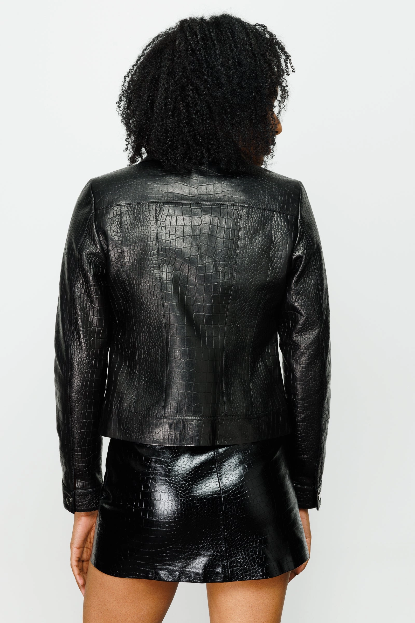 The Singapore Black Leather Women Jacket Party Jackets