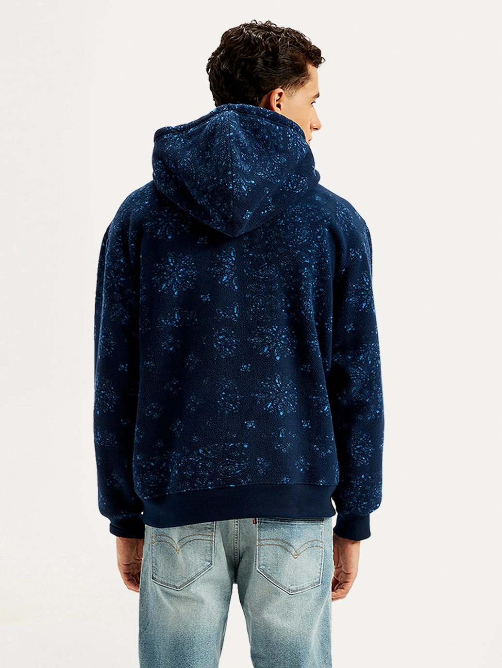 Men's Printed Navy Crew Neck Sweatshirt Best Way To Store Hooded Sweatshirts