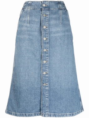 Elaina The Ashen Witch Dress buttoned midi denim skirt