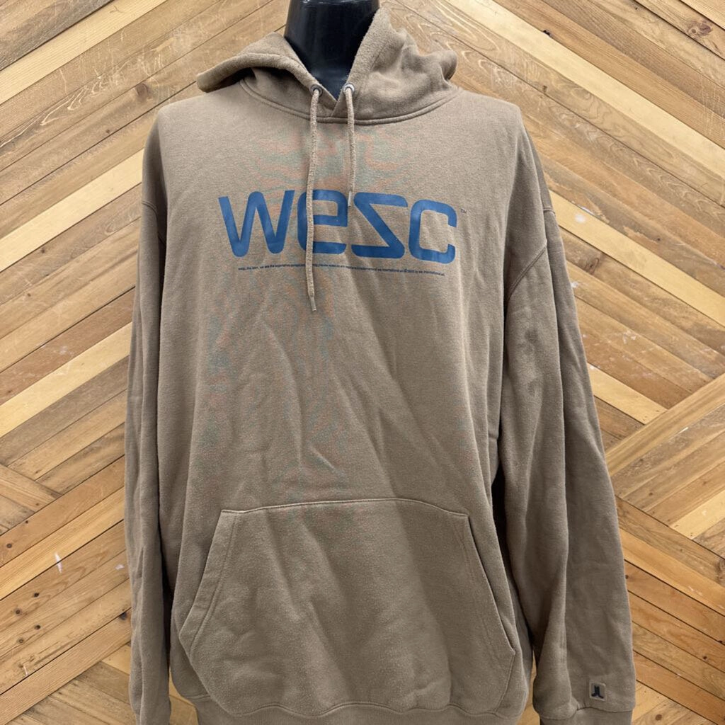 WESC- Men's Hoodie : Brown -men-XXL Sweatshirts Monogrammed