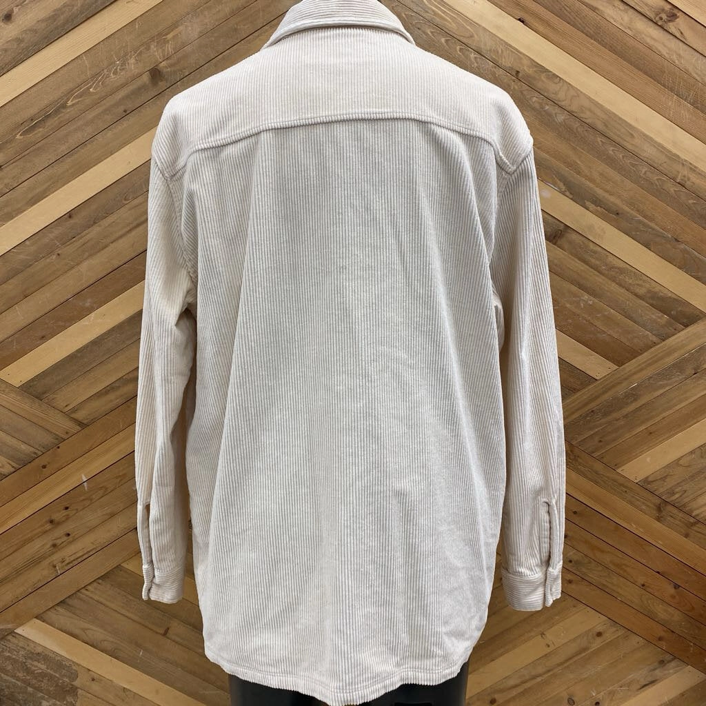 West 49 - Men's Corduroy Shacket: Cream/Beige-men-LG Naval Academy Sweatshirts