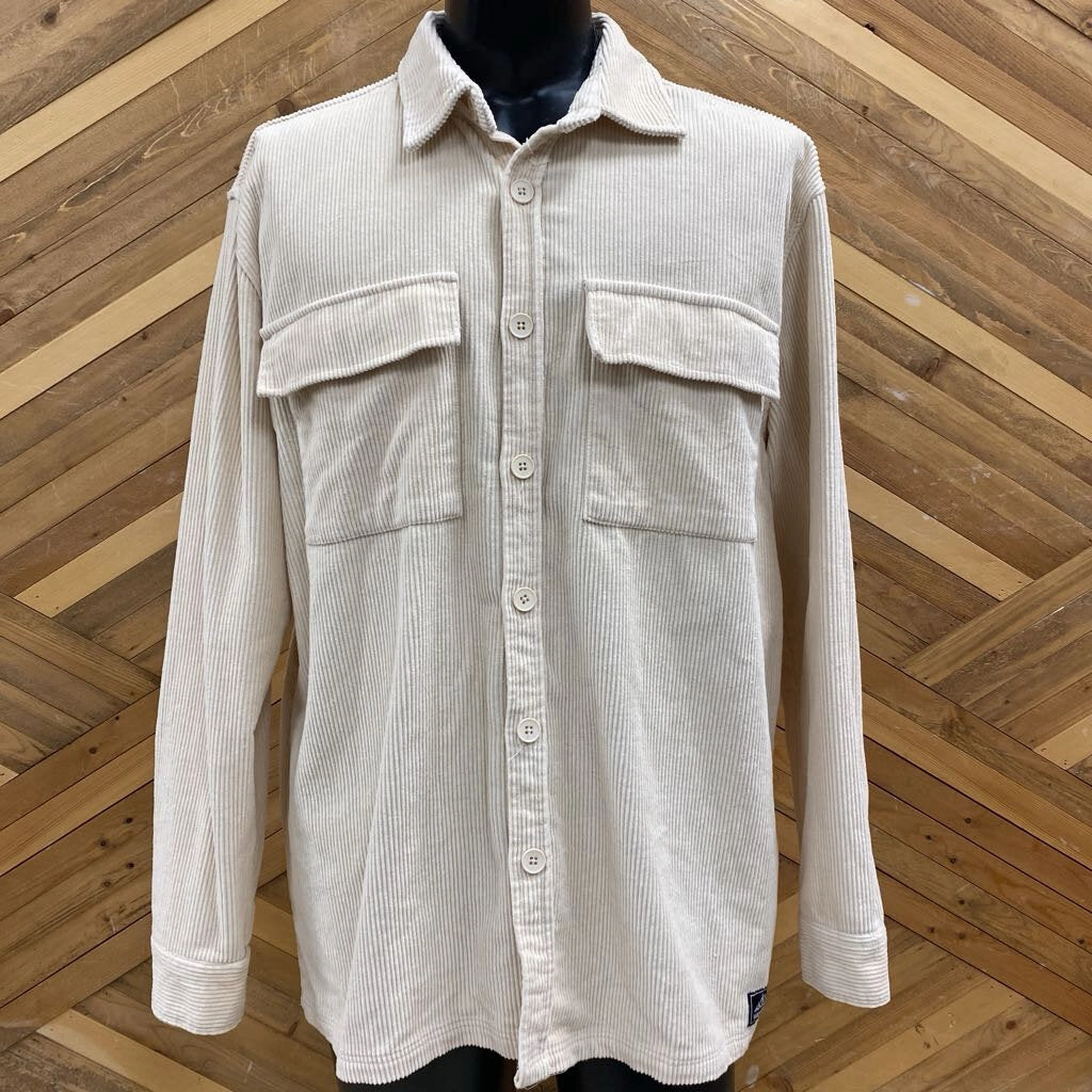 West 49 - Men's Corduroy Shacket: Cream/Beige-men-LG Deal Sweatshirts