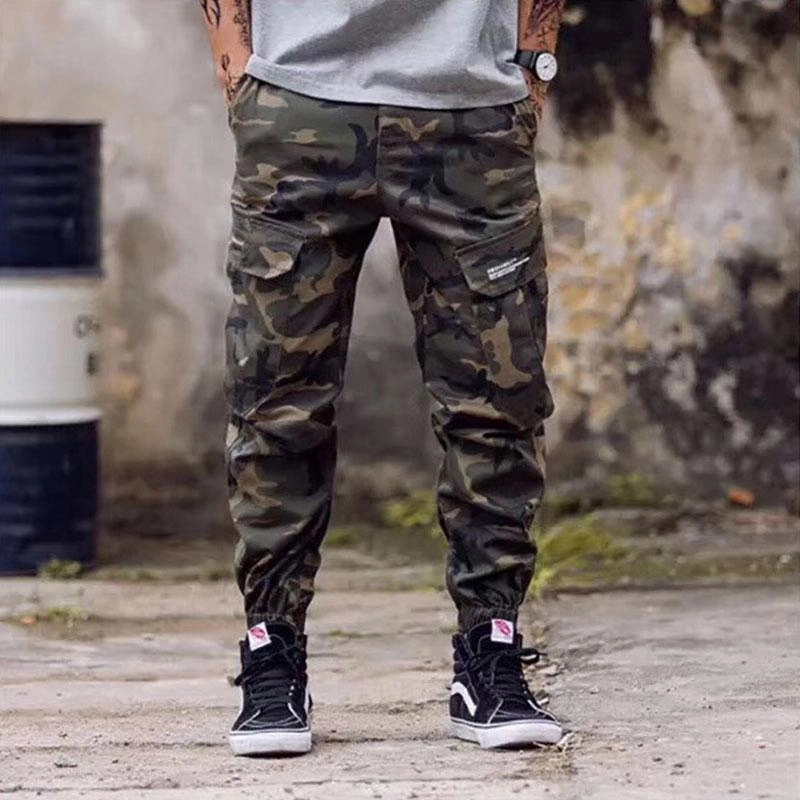 Stone Island Loose Cargo Pants West Louis American Camouflage Jogger Pants