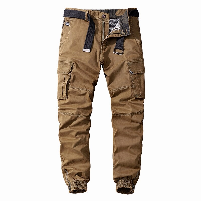 Big And Tall Drawstring Cargo Pants West Louis Fashion Pants Multi-Pocket Casual Joggers