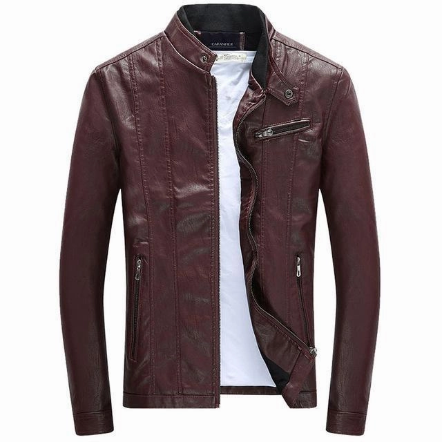 West Louis PU Spring Leather Jackets Ford Racing Jackets