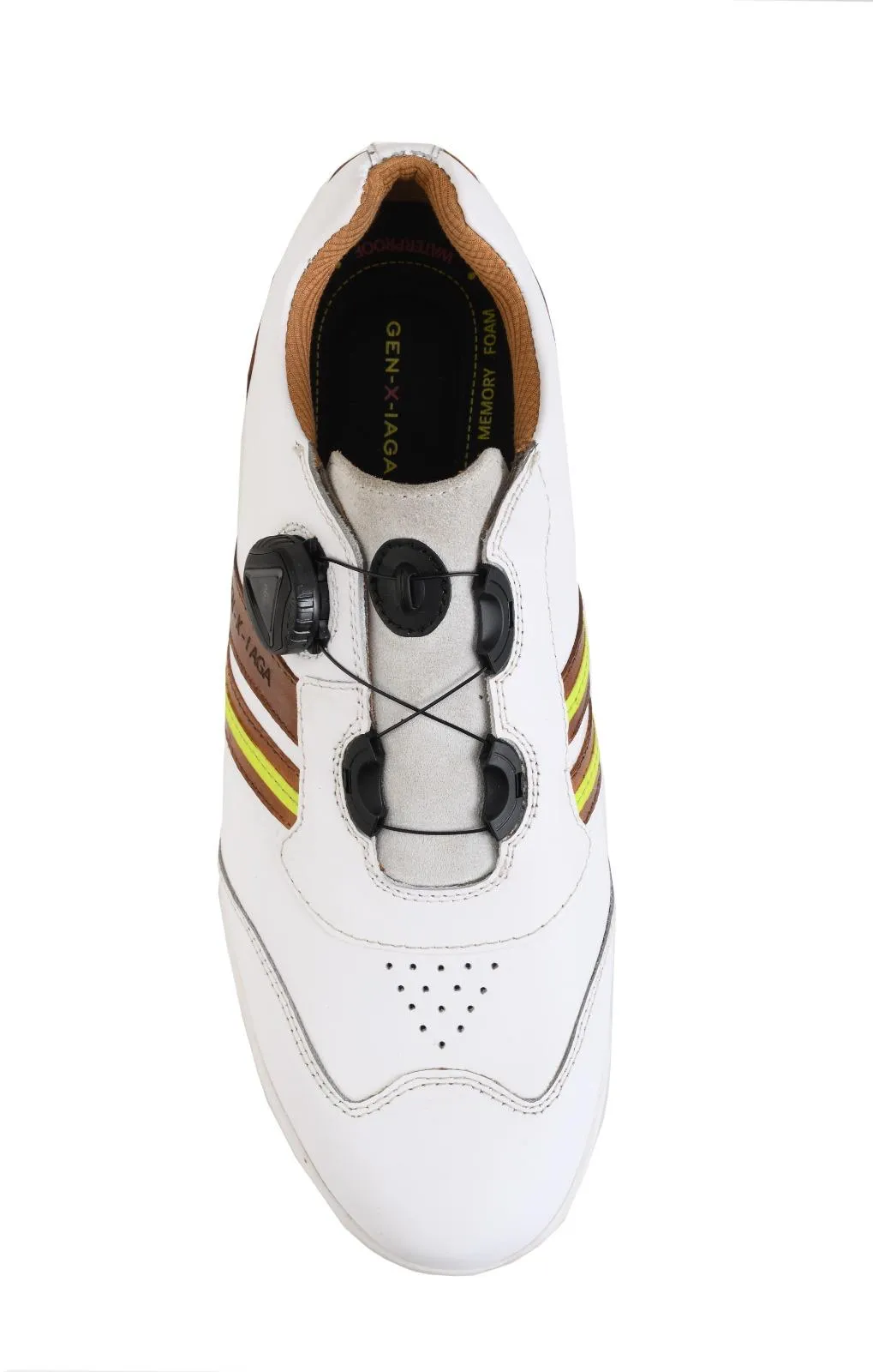 Aquel Easy-Go White / Tan-Golf Shoes Shoe Bag Waterproof