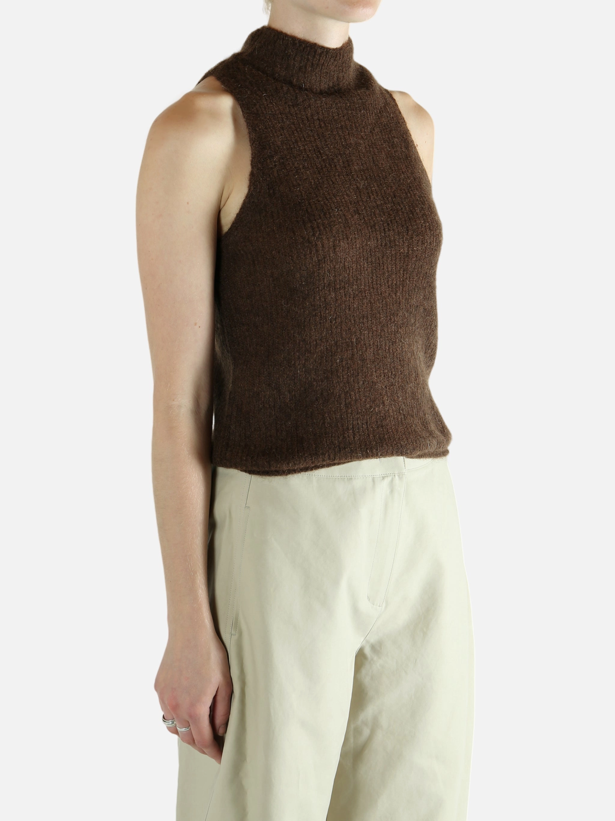 AMOMENTO - Women Sheer Sleeveless Top Shackleton Knitwear