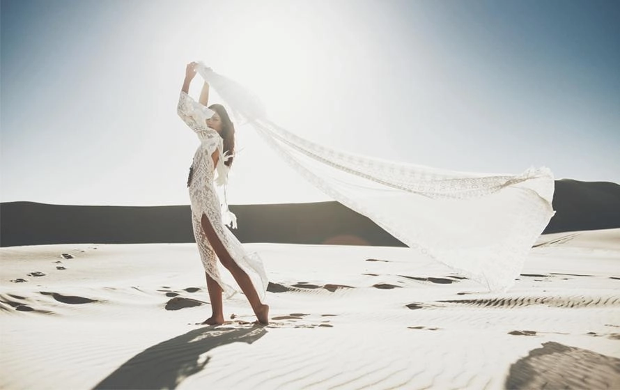 White Lace Bohemian Maxi Dress "Fleetwood" Plunging Low Back Bell Sleeves Daring See Through Gown Cast A Gypsy Spell On Him Sizes Small Medium Large Extra Large Or Plus Size XXL Maxi Dress With Jeans Jacket