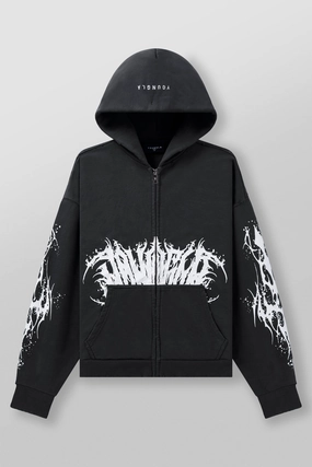 Youngla 5128 - Venom Hoodies Charcoal Wash Com Sweatshirts