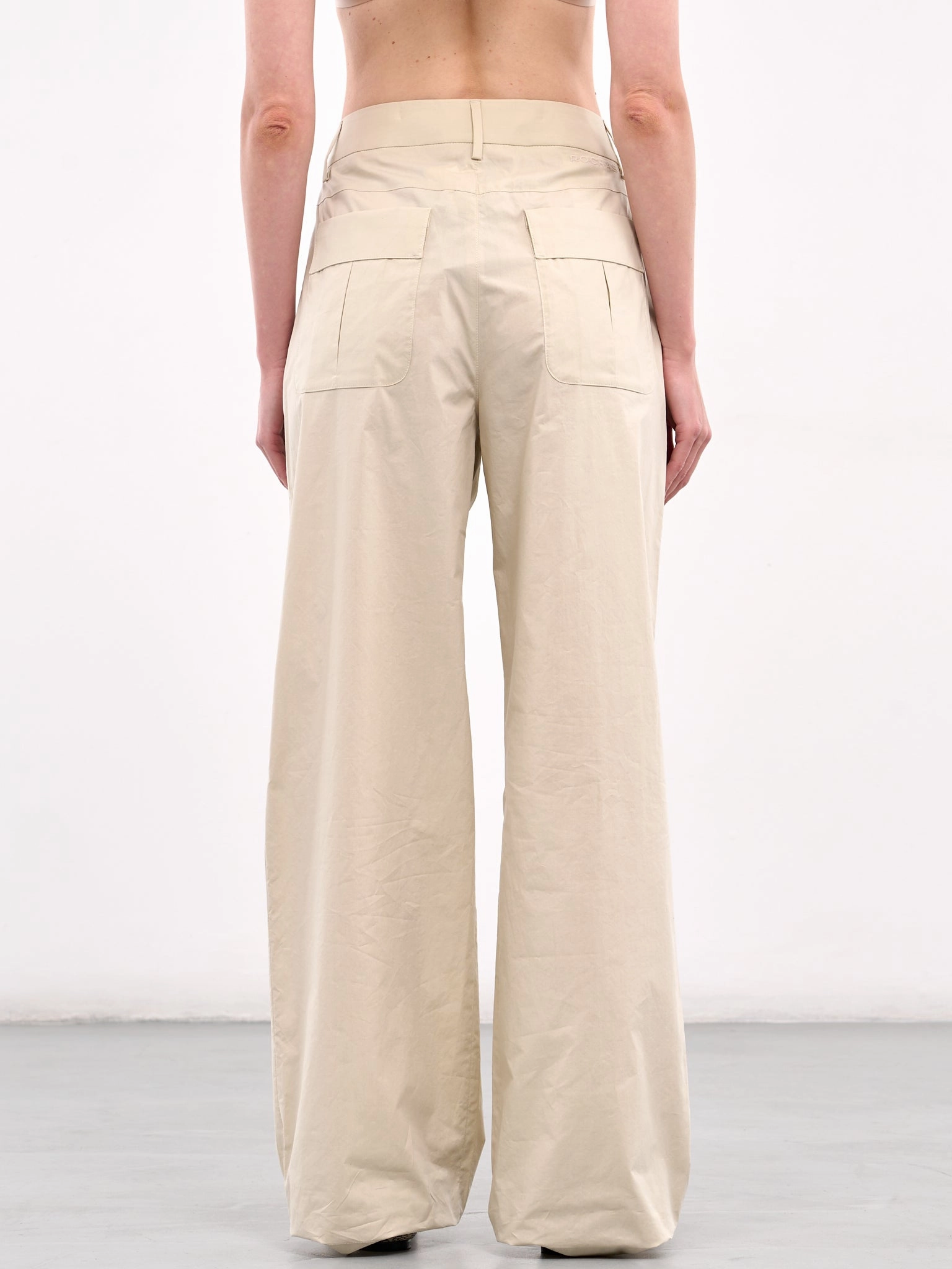 Wide Leg Cargo Pants (ROWA30161RRA097-ECRU) Plus Sized Cargo Pants