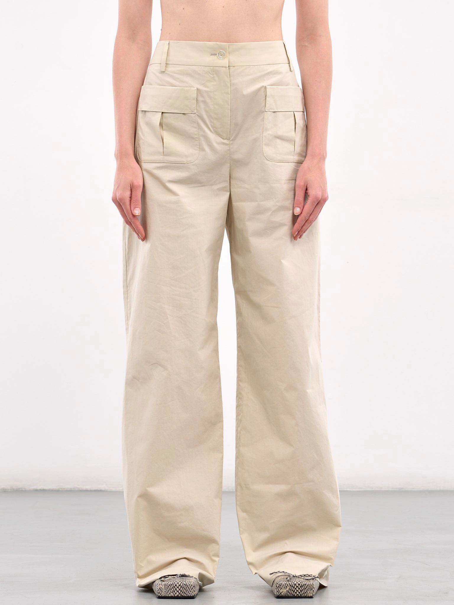 Jordan Flight Heritage Cargo Pants Wide Leg Cargo Pants (ROWA30161RRA097-ECRU)