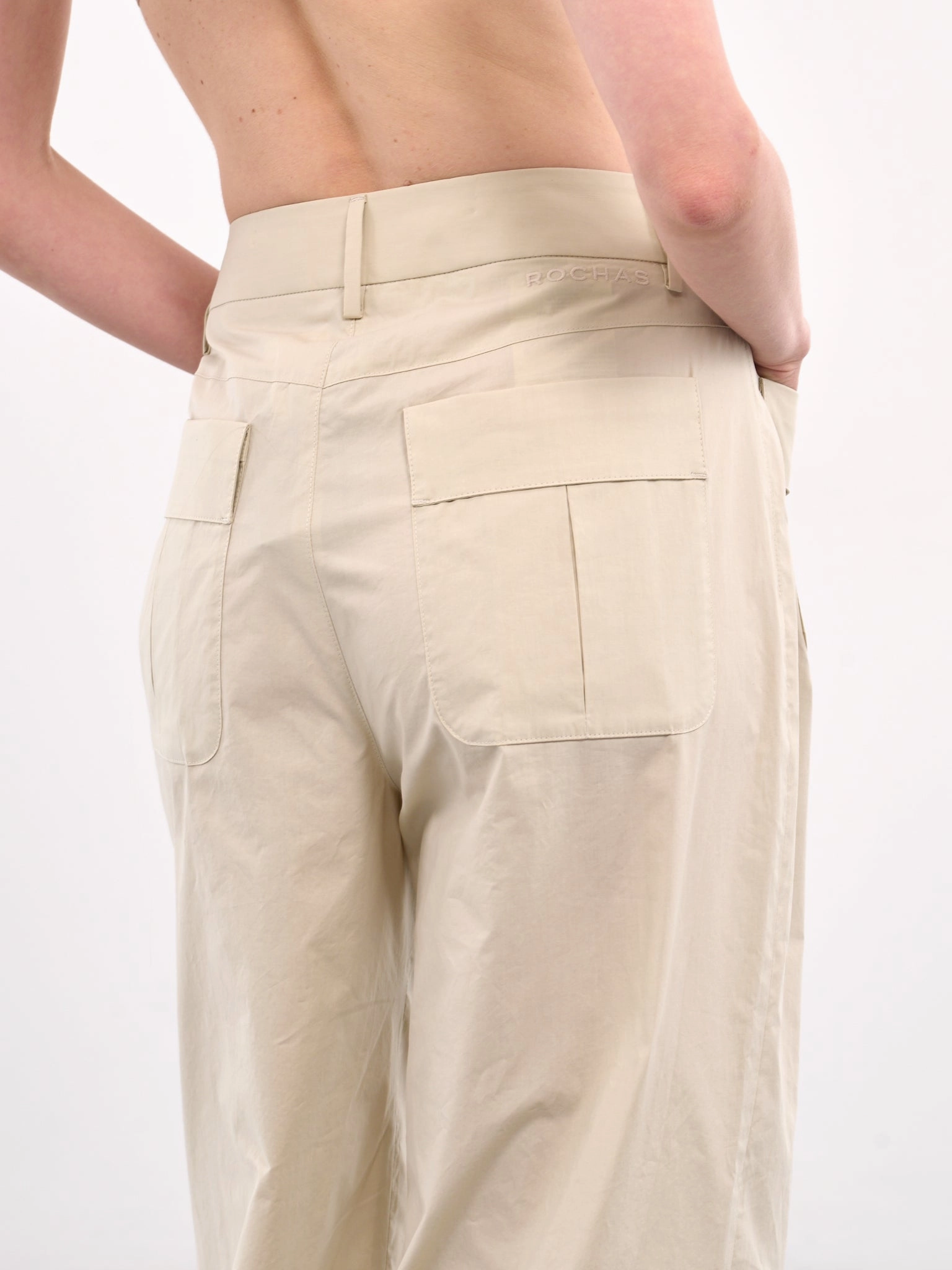 Security Cargo Pants Wide Leg Cargo Pants (ROWA30161RRA097-ECRU)