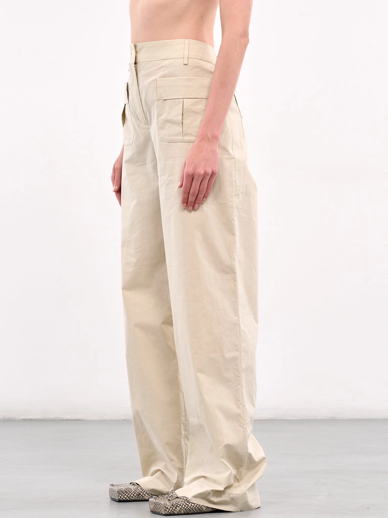 New York And Company Cargo Pants Wide Leg Cargo Pants (ROWA30161RRA097-ECRU)