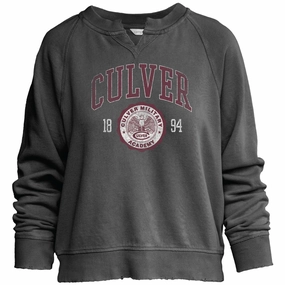 Coffee Sweatshirts Willow Washed Crew - Vintage Charcoal