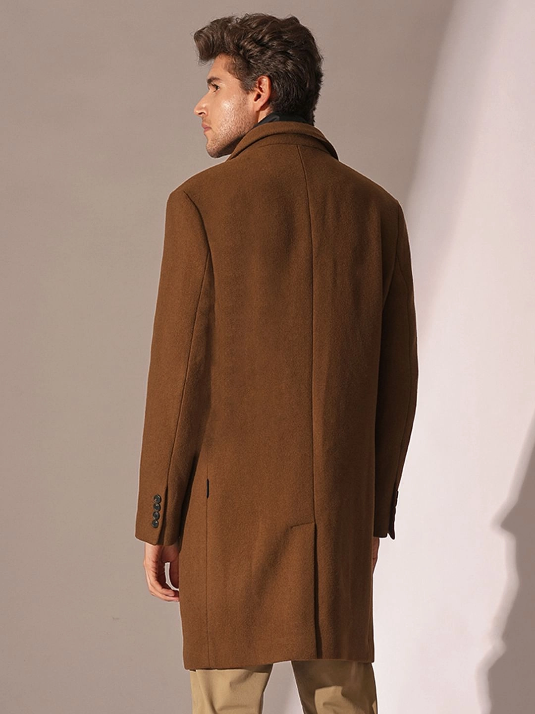 Dark Brown Tailored Wool Coat Cloth Coats