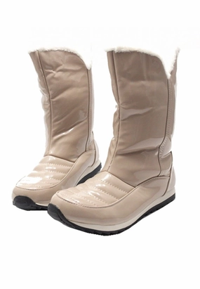 Lined Snow Boots   - Windbreaker Waterproof Winter Snow Knee Boots